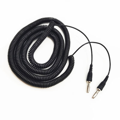 Προσαρμοσμένη υψηλή ευελιξία μπανάνα Plug Connector Σπειροειδή καλώδια περιστροφής ευέλικτο ισχυρό για ομιλητή ήχου